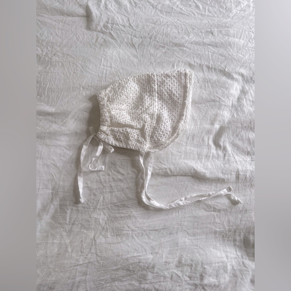 Baby Eyelet cotton Bonnet
